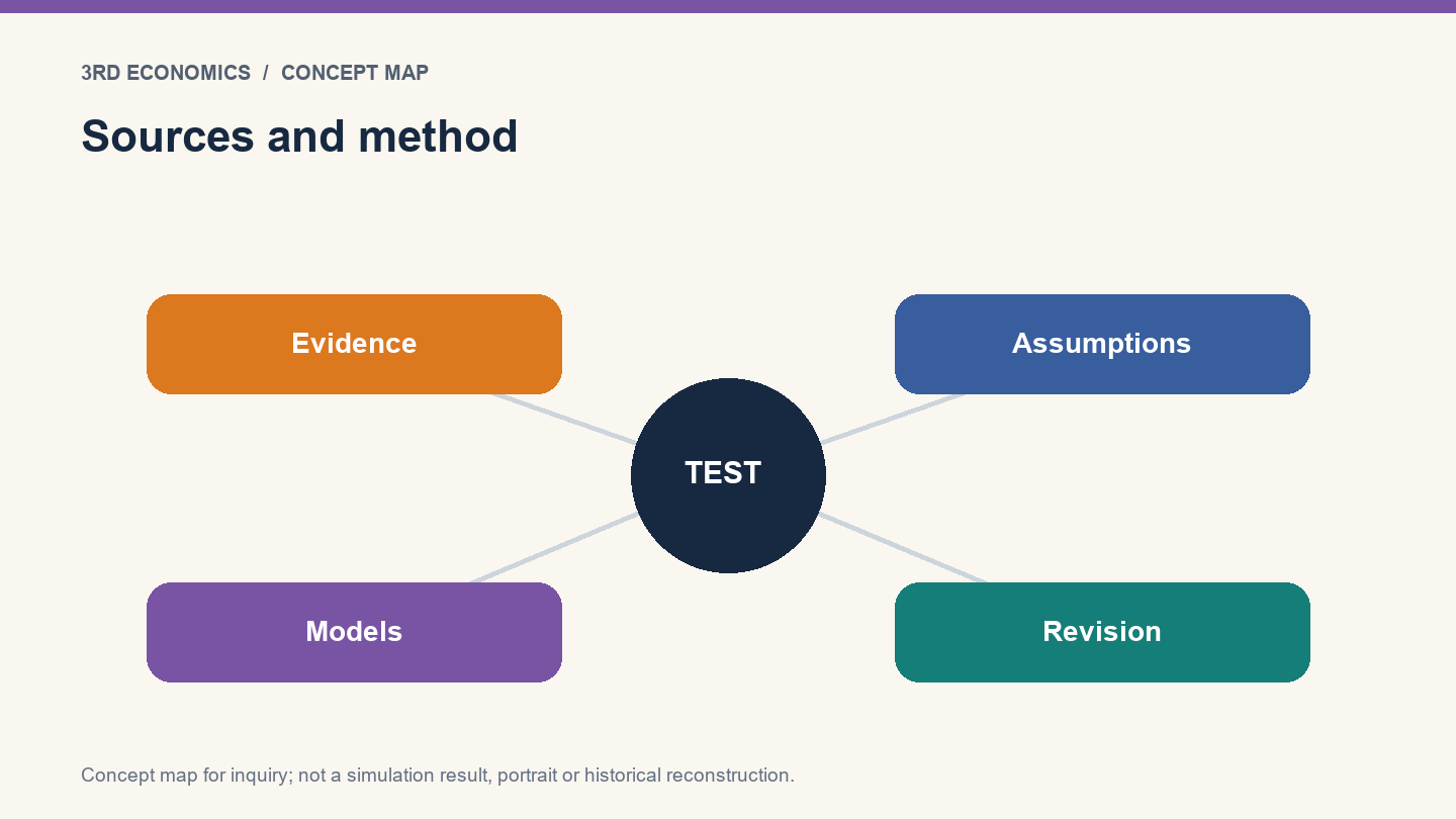 Sources and method. Conceptual relationship map, not measured results.